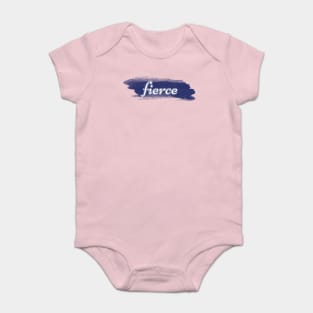 fierce on blue Baby Bodysuit